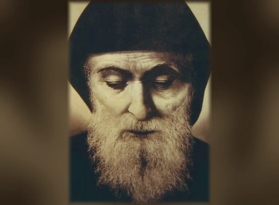 Saint Charbel Makhlouf, the traditional hooded portrait